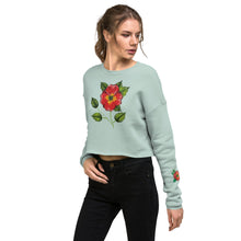 Load image into Gallery viewer, Scarlet Begonia Crop Sweatshirt